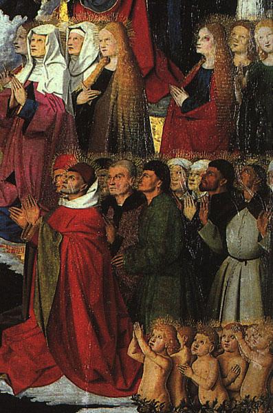 CHARONTON, Enguerrand The Coronation of the Virgin, detail: the crowd iyu Germany oil painting art